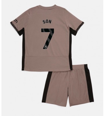 Lacne Dětský Futbalové dres Tottenham Hotspur Son Heung-min #7 2023-24 Krátky Rukáv - Tretina (+ trenírky)